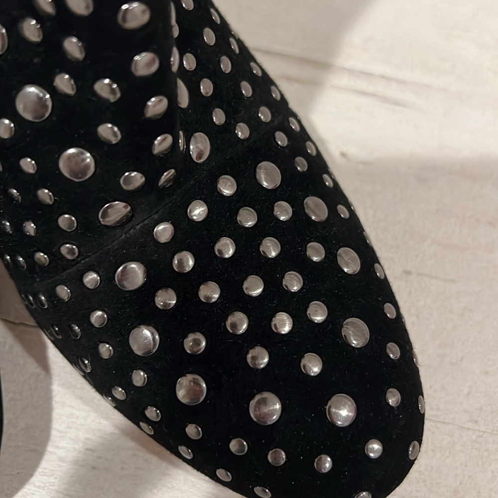 Vince Camuto Drista Black Suede Studded Bootie - Picture 3 of 4